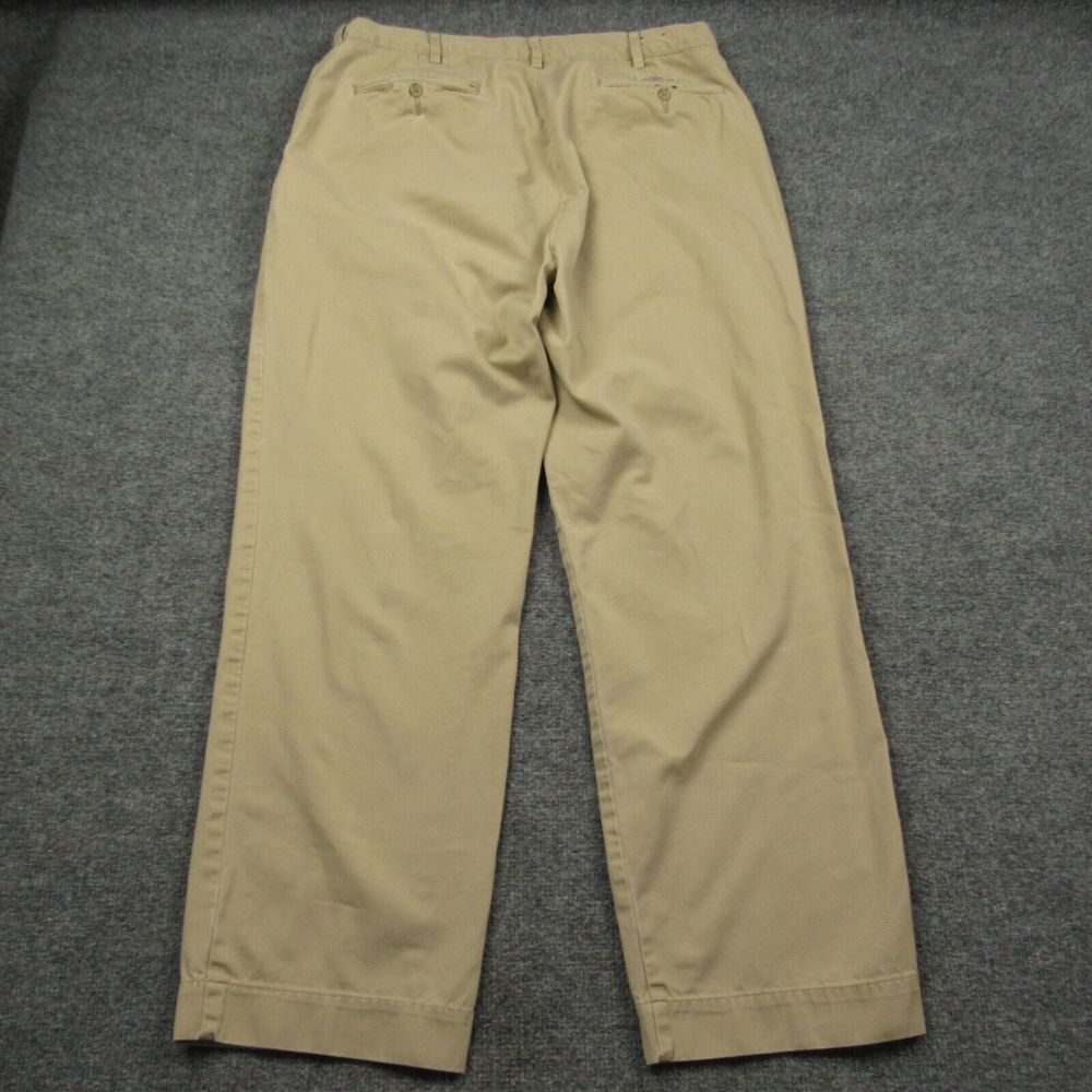 Polo Vintage Ralph Lauren Pant Men 35X32 (29.5) Beige Chino Classic Fit Academia - Picture 2 of 8